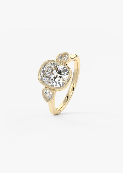Oval Solitaire With Raised Basket Gallery Lab Grown Diamond Engagement Ring