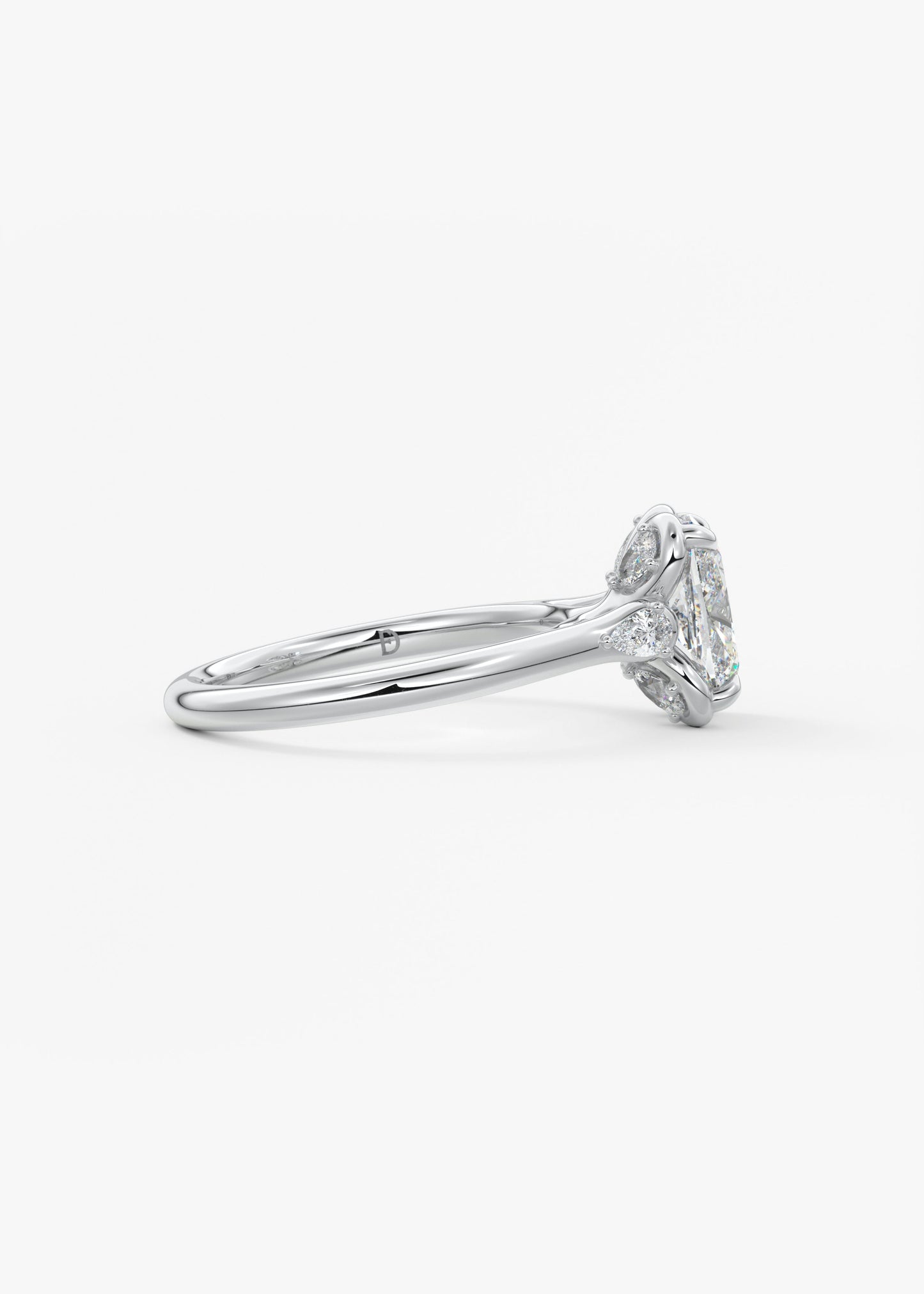 Oval Solitaire With Raised Basket Gallery Lab Grown Diamond Engagement Ring