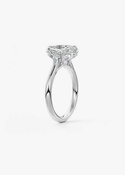 Oval Solitaire With Raised Basket Gallery Lab Grown Diamond Engagement Ring