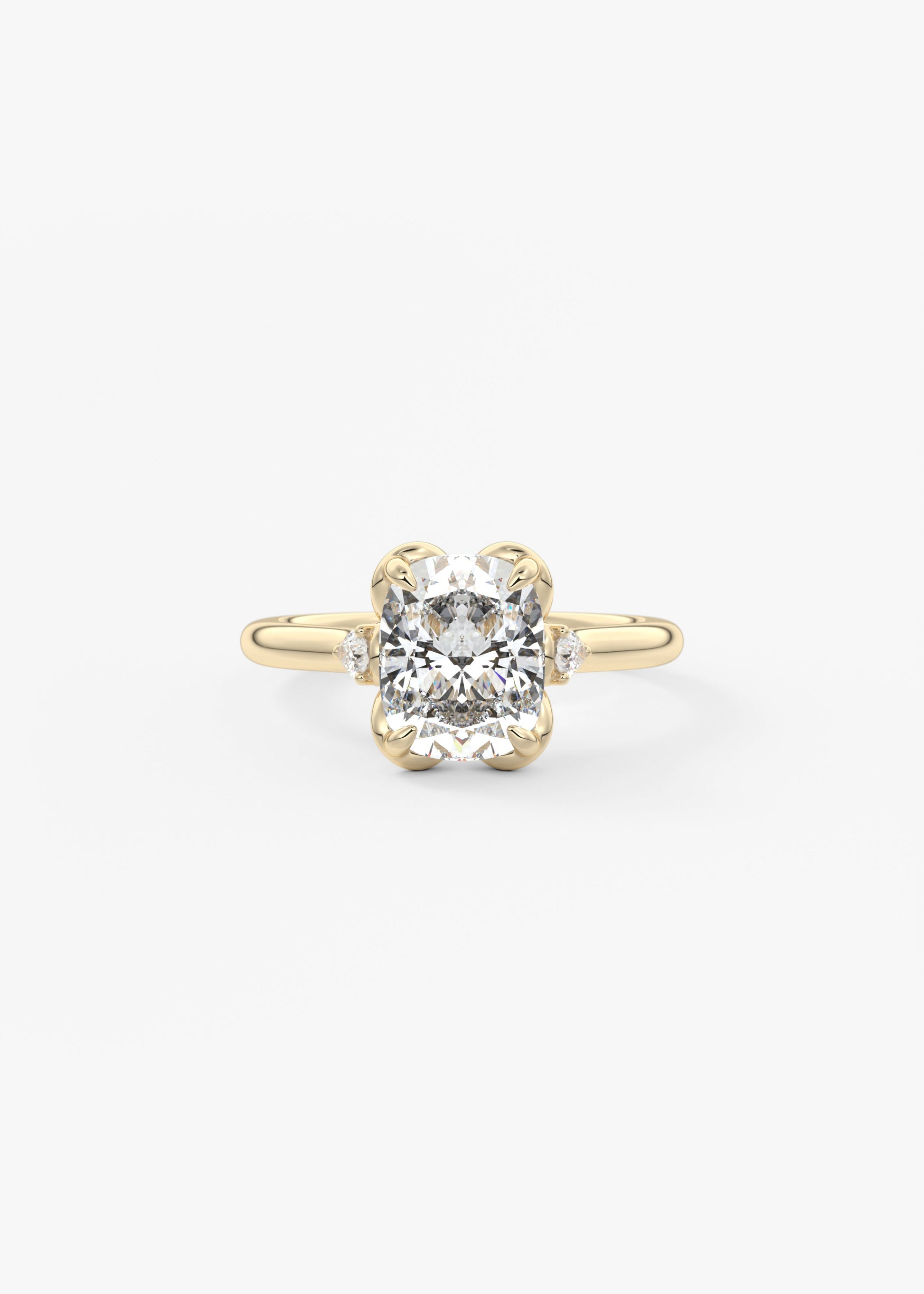 Oval Solitaire With Raised Basket Gallery Lab Grown Diamond Engagement Ring