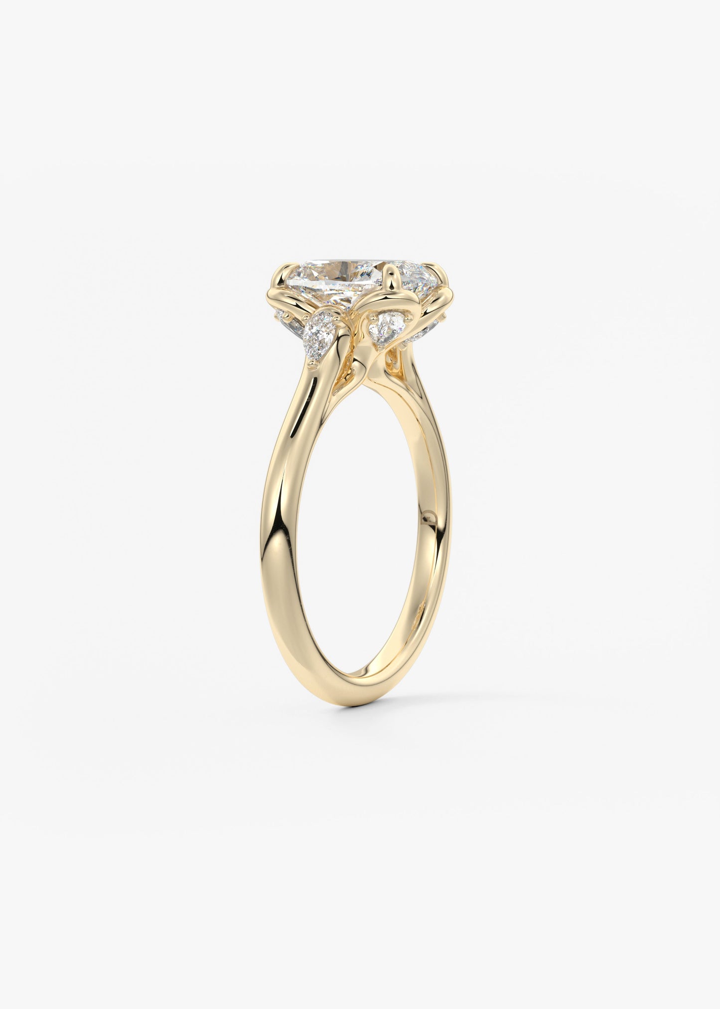 Oval Solitaire With Raised Basket Gallery Lab Grown Diamond Engagement Ring
