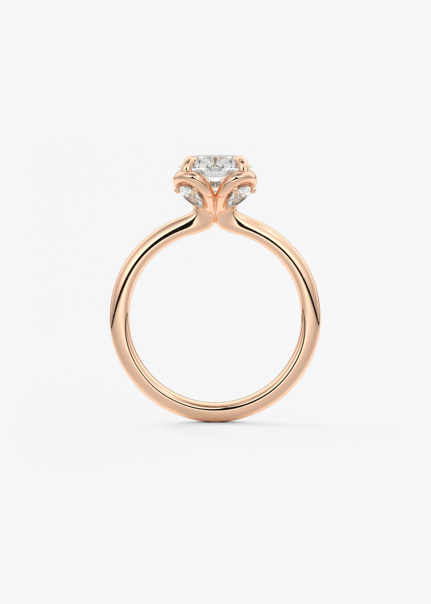 Oval Solitaire With Raised Basket Gallery Lab Grown Diamond Engagement Ring