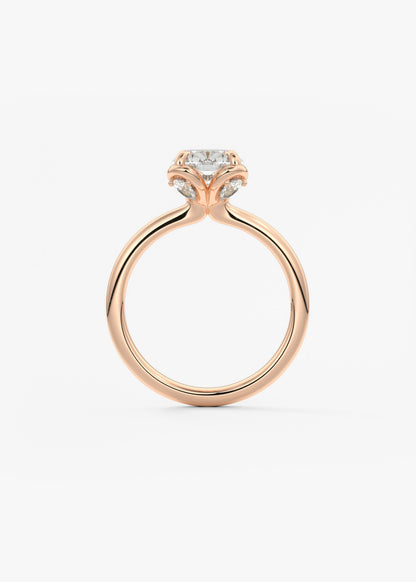 Oval Solitaire With Raised Basket Gallery Lab Grown Diamond Engagement Ring