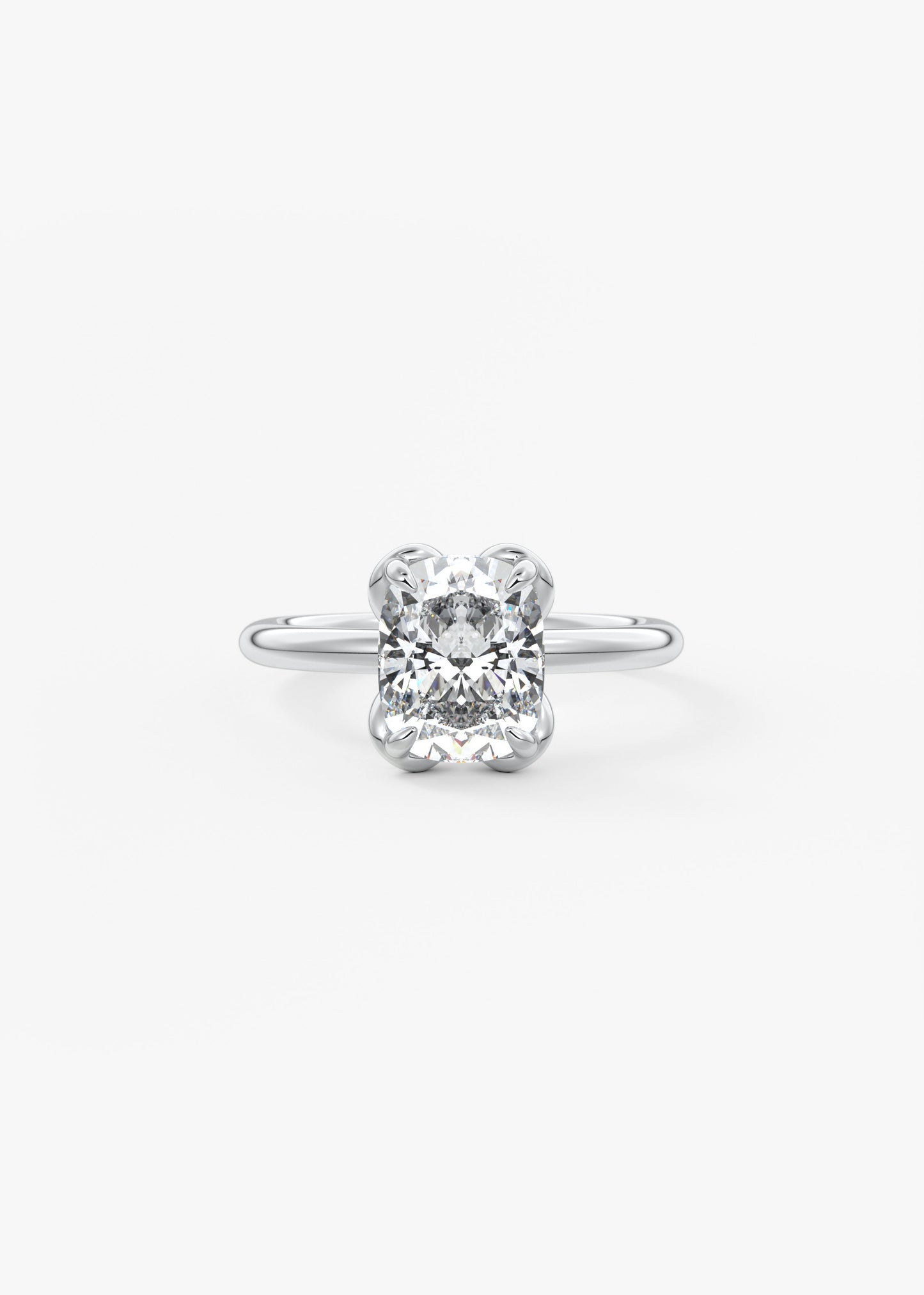 Oval Solitaire With Raised Basket Gallery Lab Grown Diamond Engagement Ring