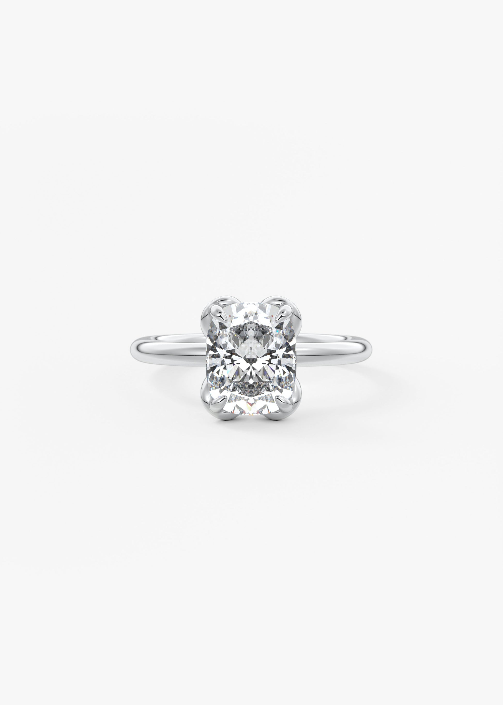 Oval Solitaire With Raised Basket Gallery Lab Grown Diamond Engagement Ring