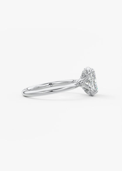 Oval Solitaire With Raised Basket Gallery Lab Grown Diamond Engagement Ring