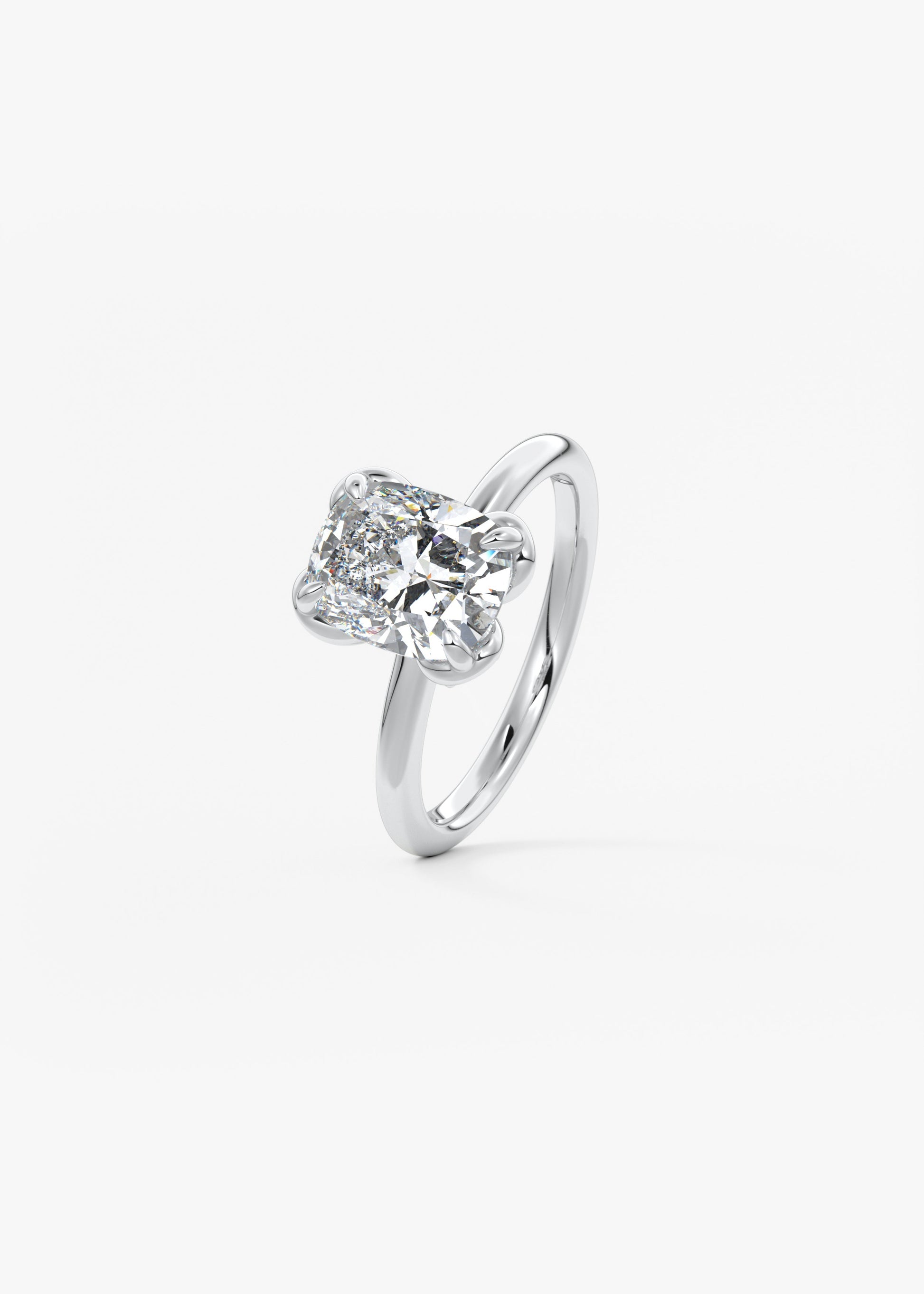 Oval Solitaire With Raised Basket Gallery Lab Grown Diamond Engagement Ring