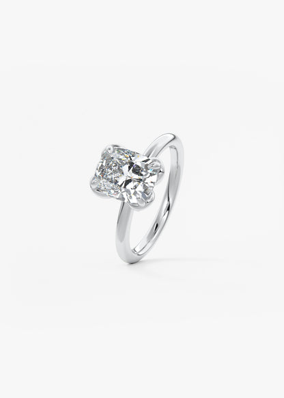 Oval Solitaire With Raised Basket Gallery Lab Grown Diamond Engagement Ring