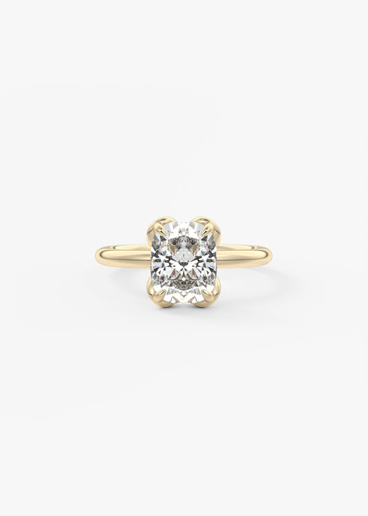 Oval Solitaire With Raised Basket Gallery Lab Grown Diamond Engagement Ring