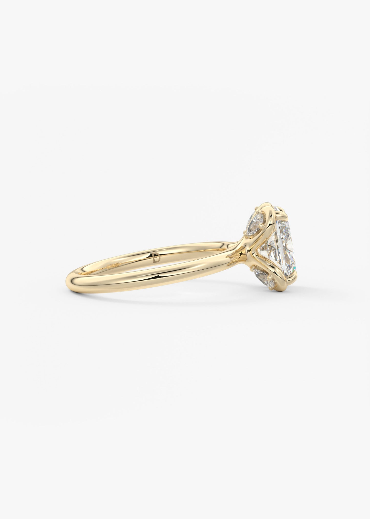 Oval Solitaire With Raised Basket Gallery Lab Grown Diamond Engagement Ring