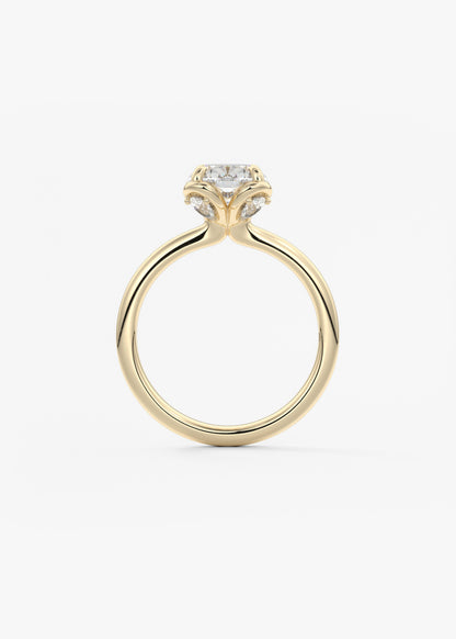 Oval Solitaire With Raised Basket Gallery Lab Grown Diamond Engagement Ring