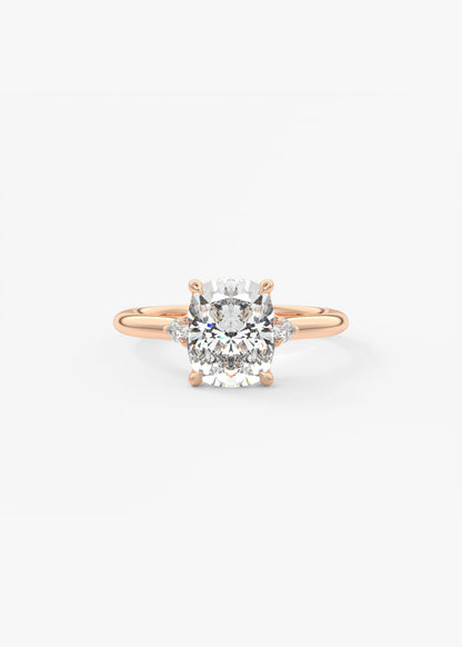 Oval Solitaire With Raised Basket Gallery Lab Grown Diamond Engagement Ring