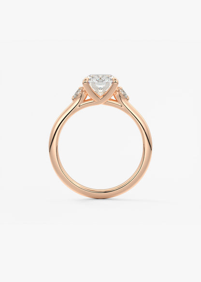 Oval Solitaire With Raised Basket Gallery Lab Grown Diamond Engagement Ring