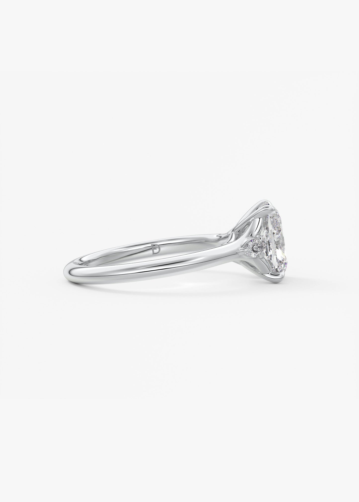 Oval Solitaire With Raised Basket Gallery Lab Grown Diamond Engagement Ring