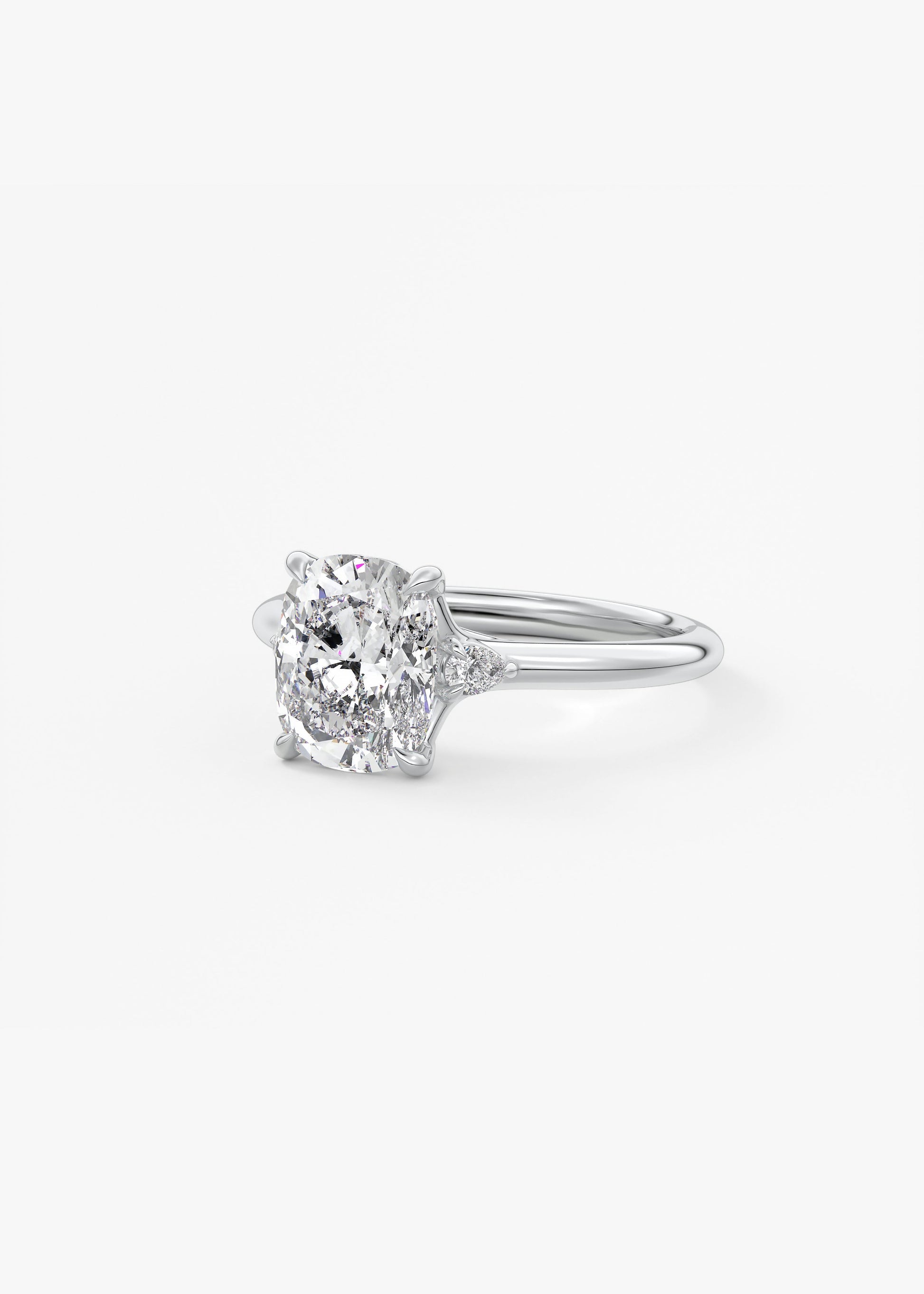 Oval Solitaire With Raised Basket Gallery Lab Grown Diamond Engagement Ring