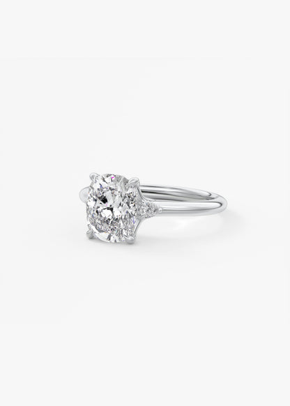 Oval Solitaire With Raised Basket Gallery Lab Grown Diamond Engagement Ring