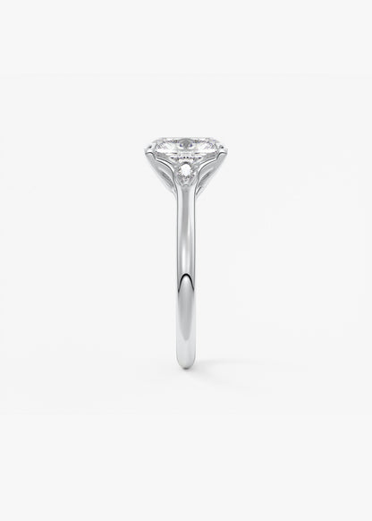 Oval Solitaire With Raised Basket Gallery Lab Grown Diamond Engagement Ring