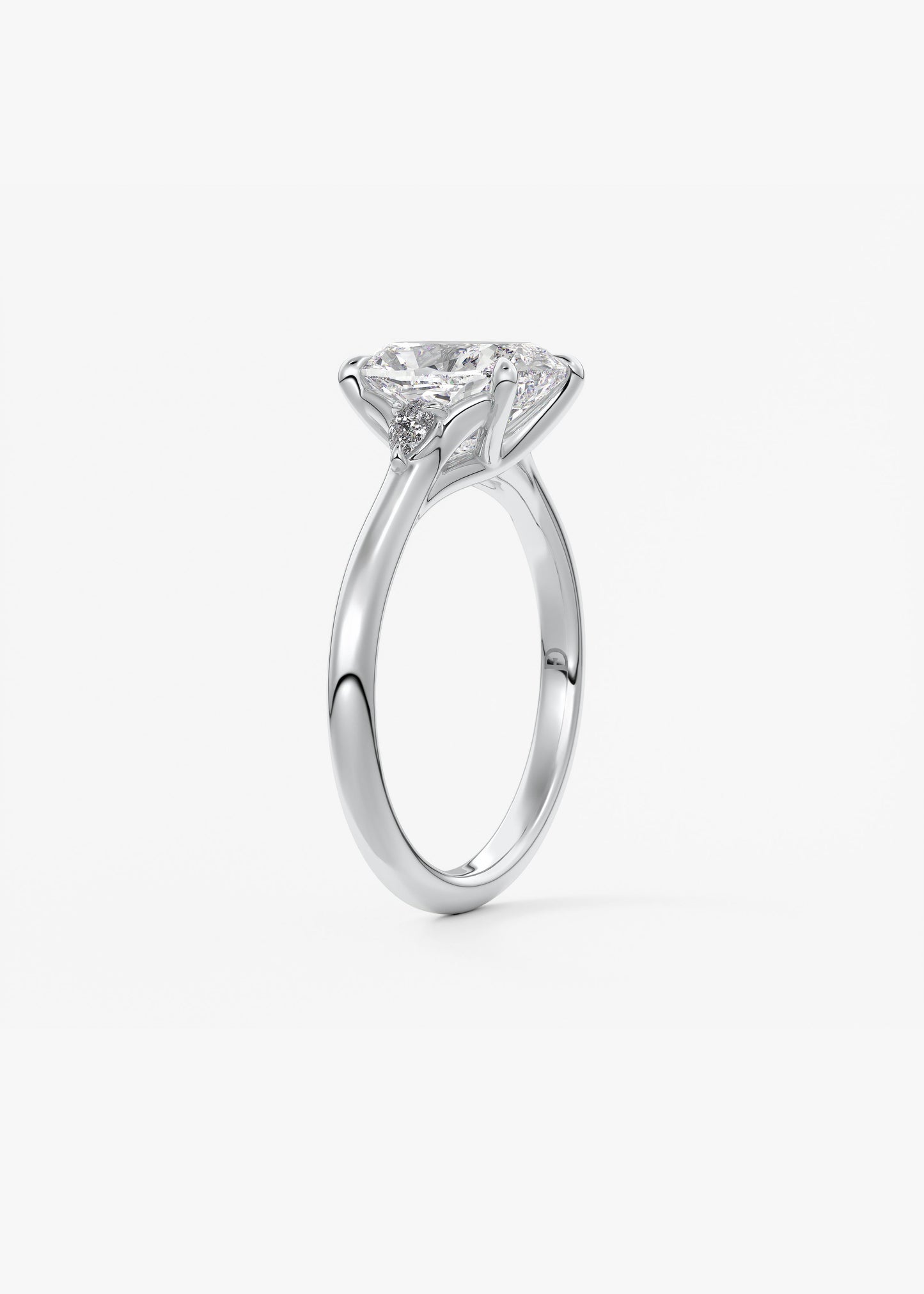 Oval Solitaire With Raised Basket Gallery Lab Grown Diamond Engagement Ring