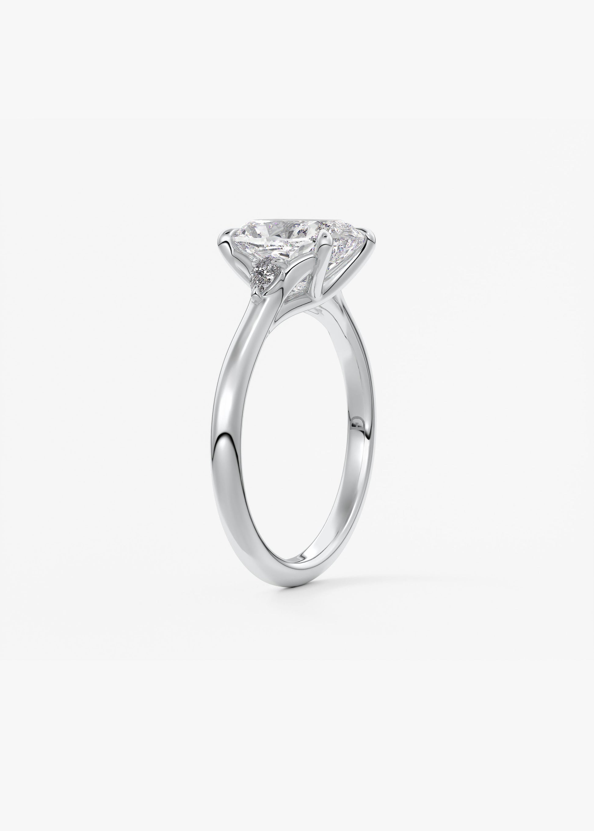 Oval Solitaire With Raised Basket Gallery Lab Grown Diamond Engagement Ring