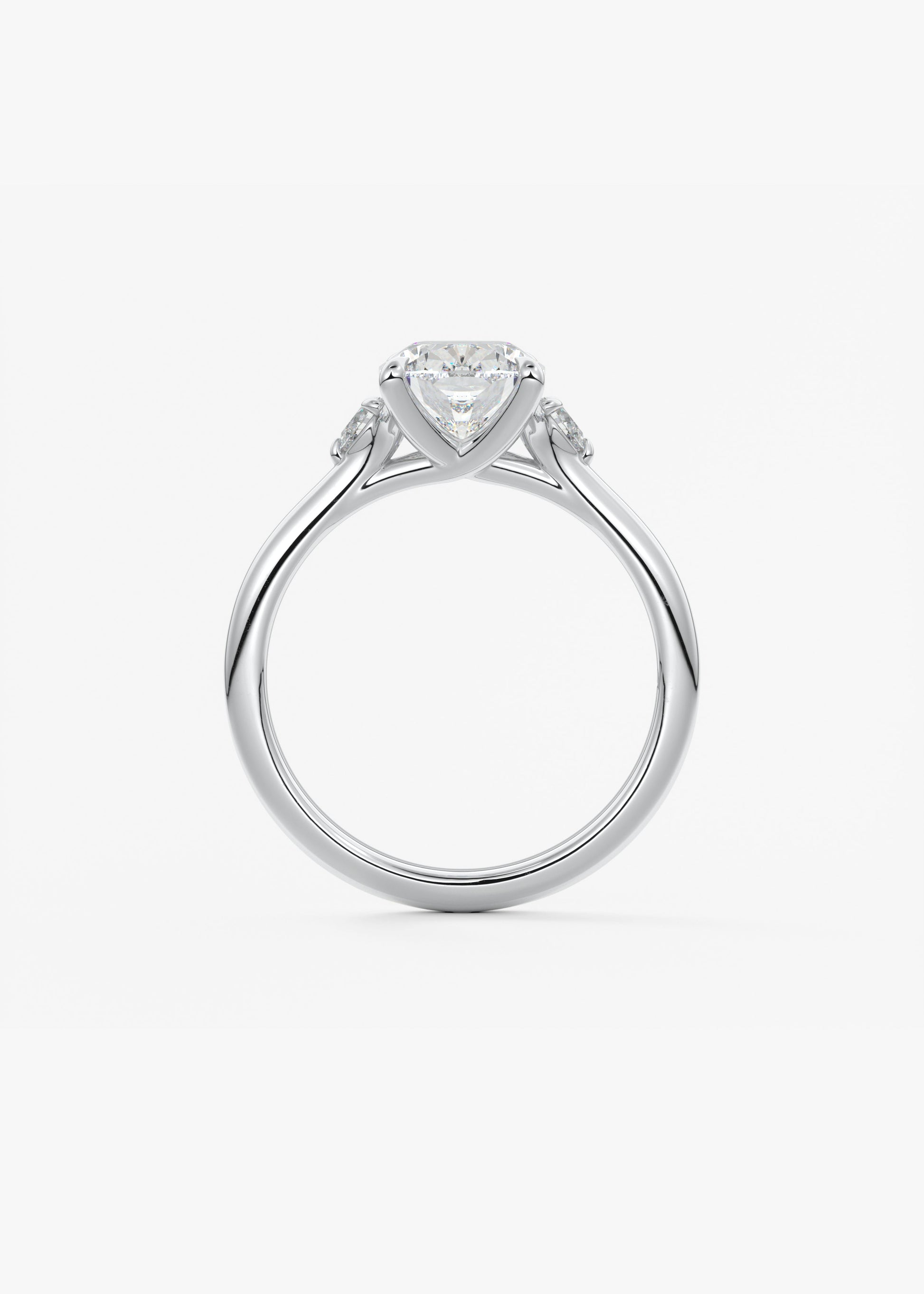 Oval Solitaire With Raised Basket Gallery Lab Grown Diamond Engagement Ring