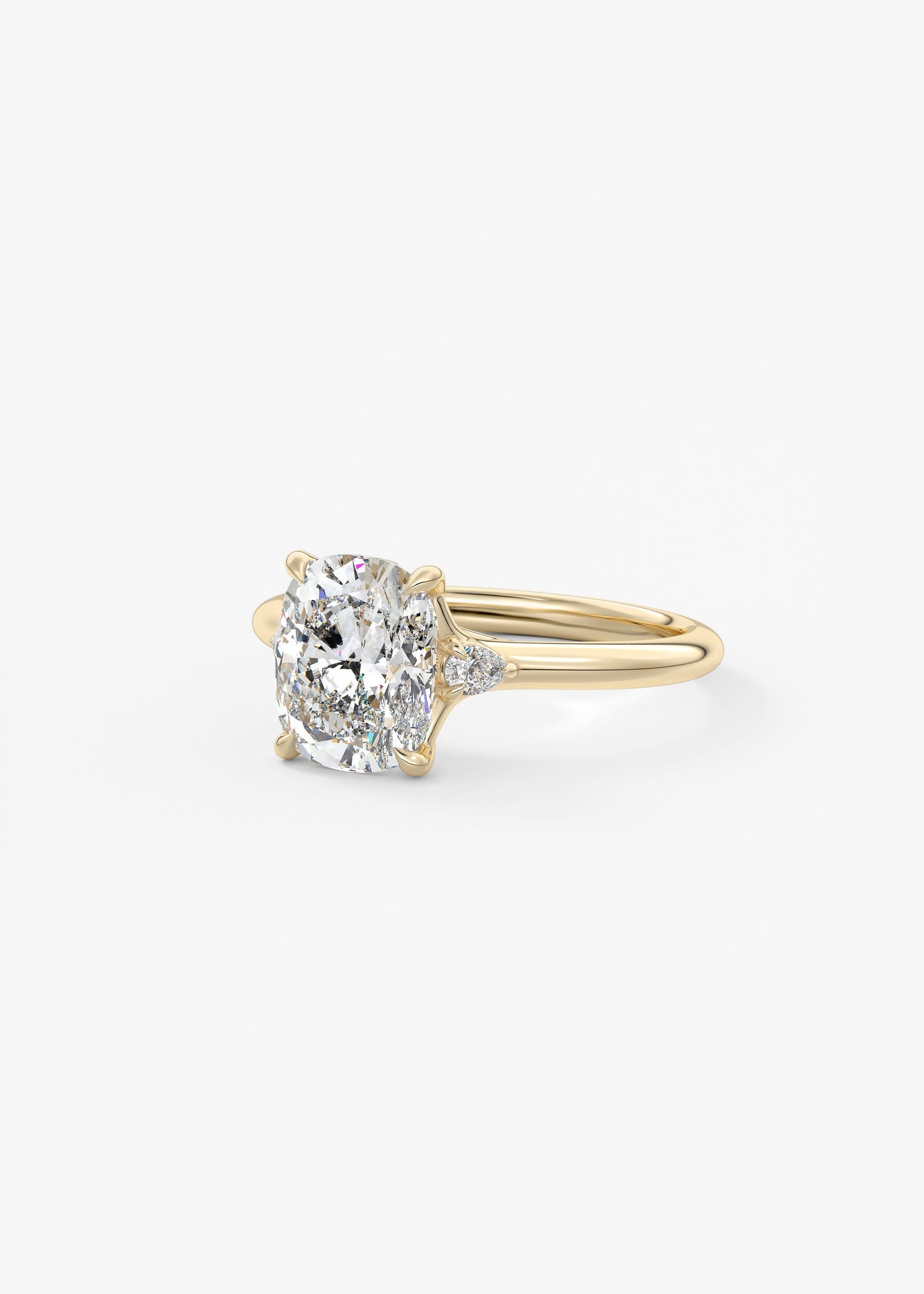Oval Solitaire With Raised Basket Gallery Lab Grown Diamond Engagement Ring