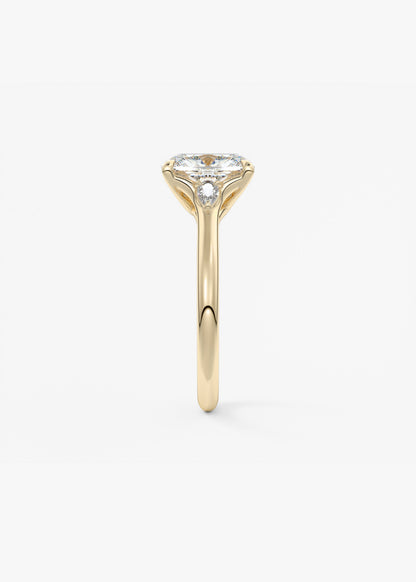 Oval Solitaire With Raised Basket Gallery Lab Grown Diamond Engagement Ring