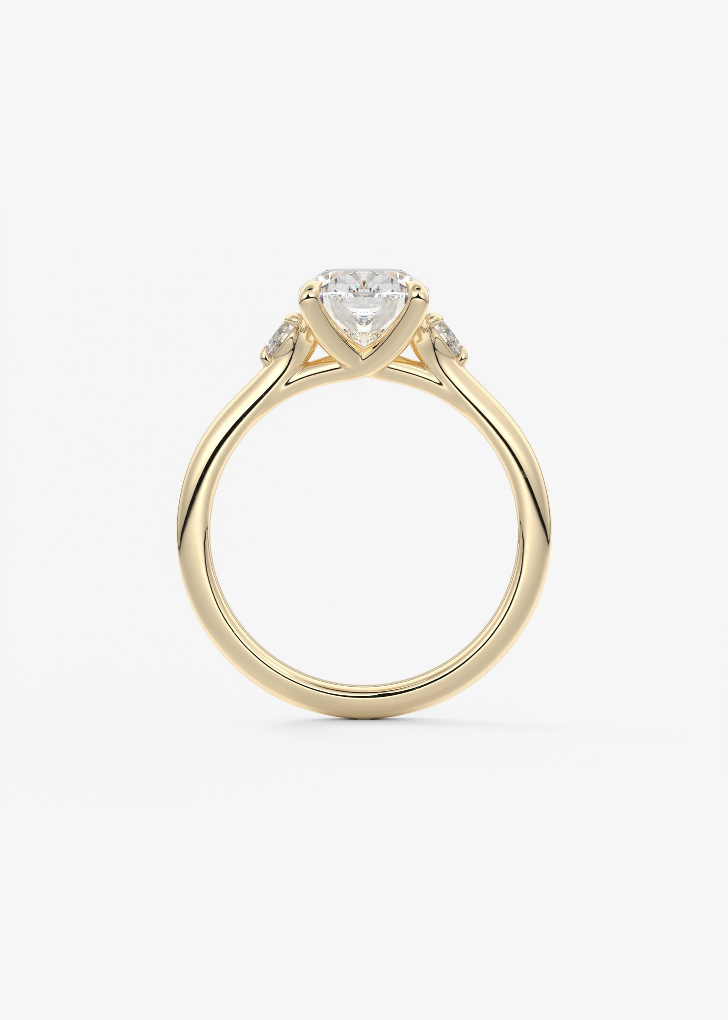 Oval Solitaire With Raised Basket Gallery Lab Grown Diamond Engagement Ring