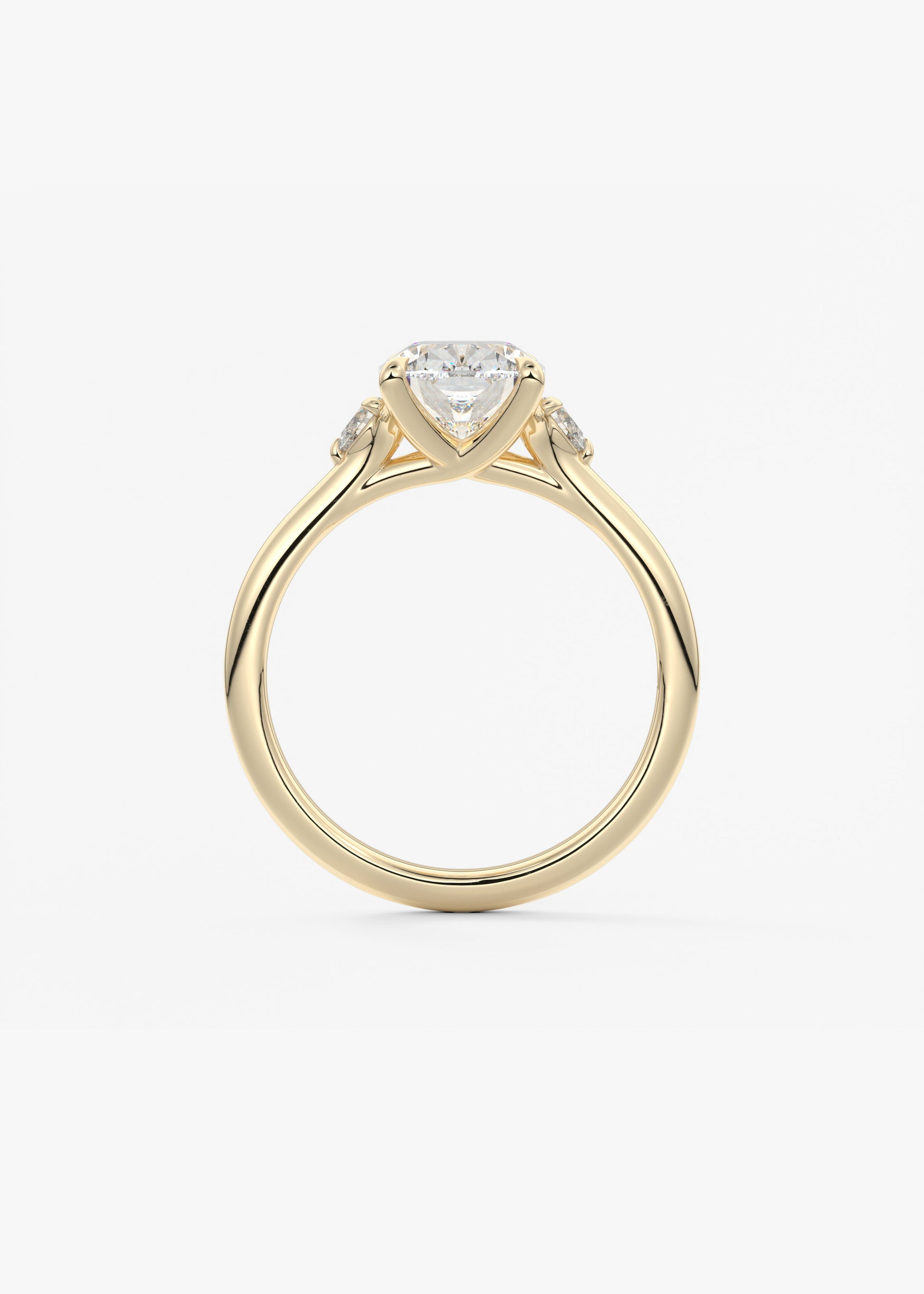 Oval Solitaire With Raised Basket Gallery Lab Grown Diamond Engagement Ring
