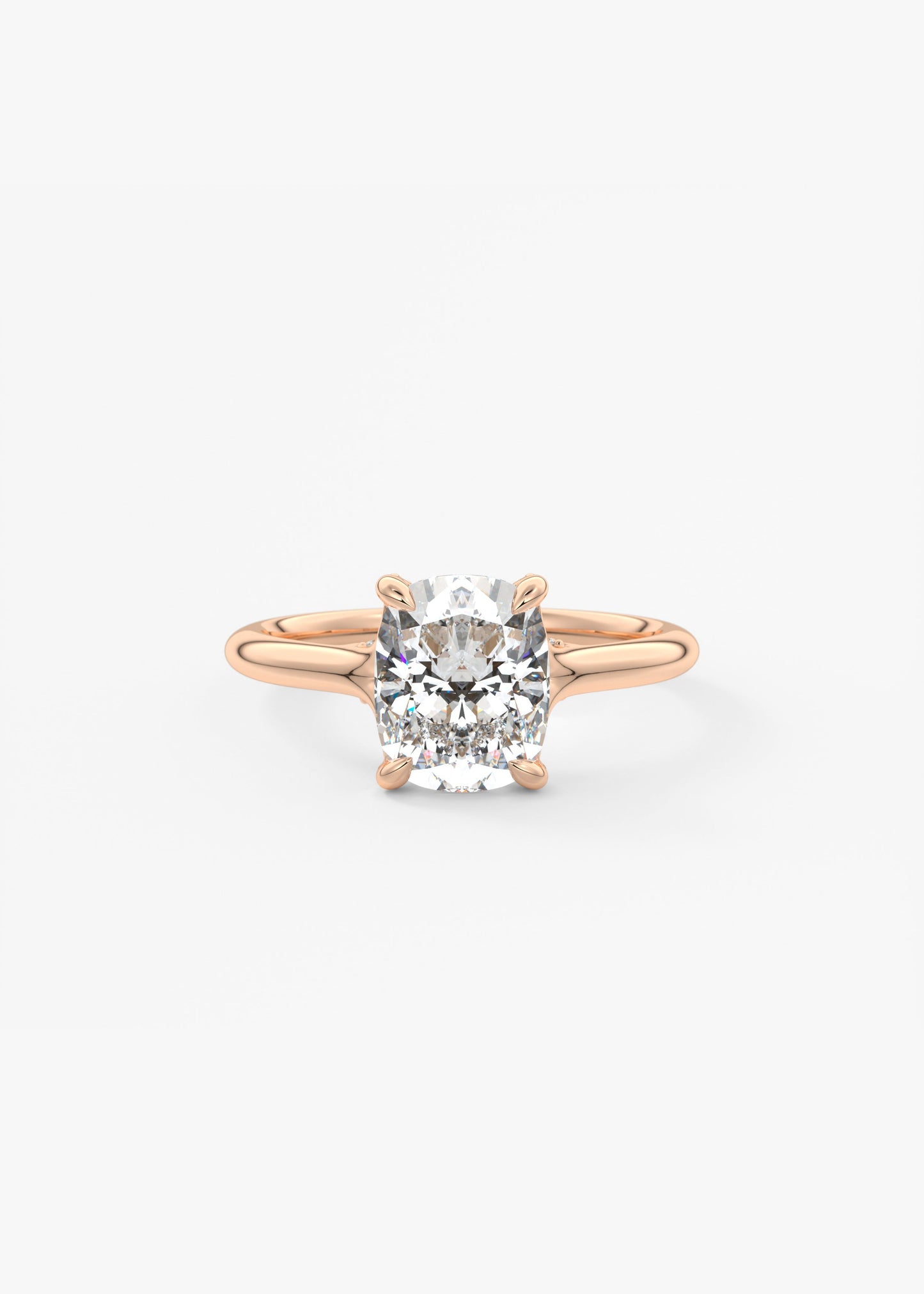 Oval Solitaire With Raised Basket Gallery Lab Grown Diamond Engagement Ring