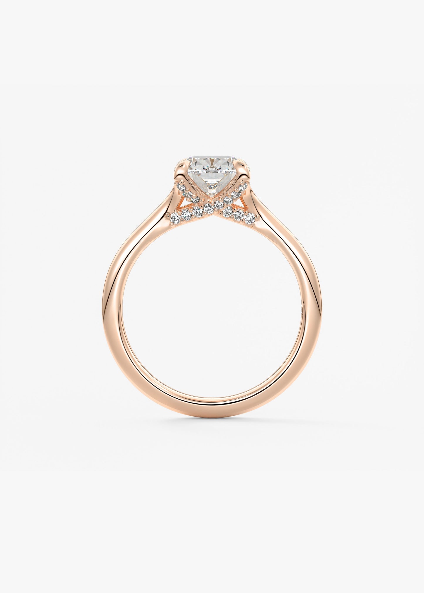 Oval Solitaire With Raised Basket Gallery Lab Grown Diamond Engagement Ring