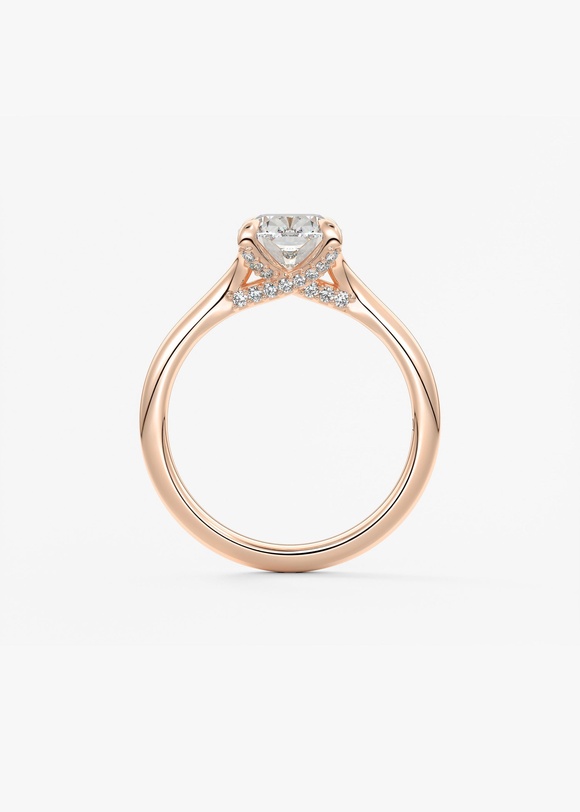 Oval Solitaire With Raised Basket Gallery Lab Grown Diamond Engagement Ring