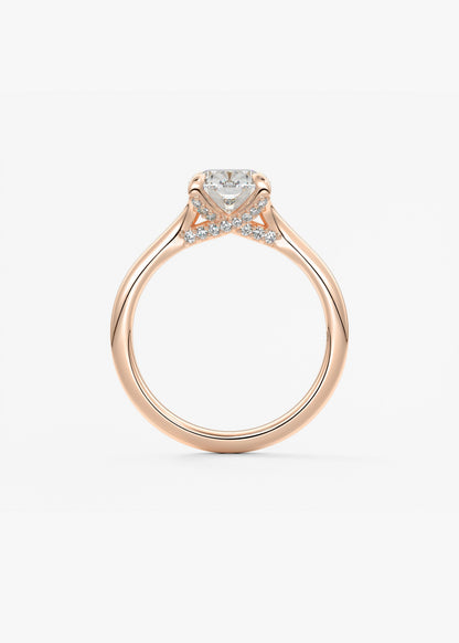 Oval Solitaire With Raised Basket Gallery Lab Grown Diamond Engagement Ring