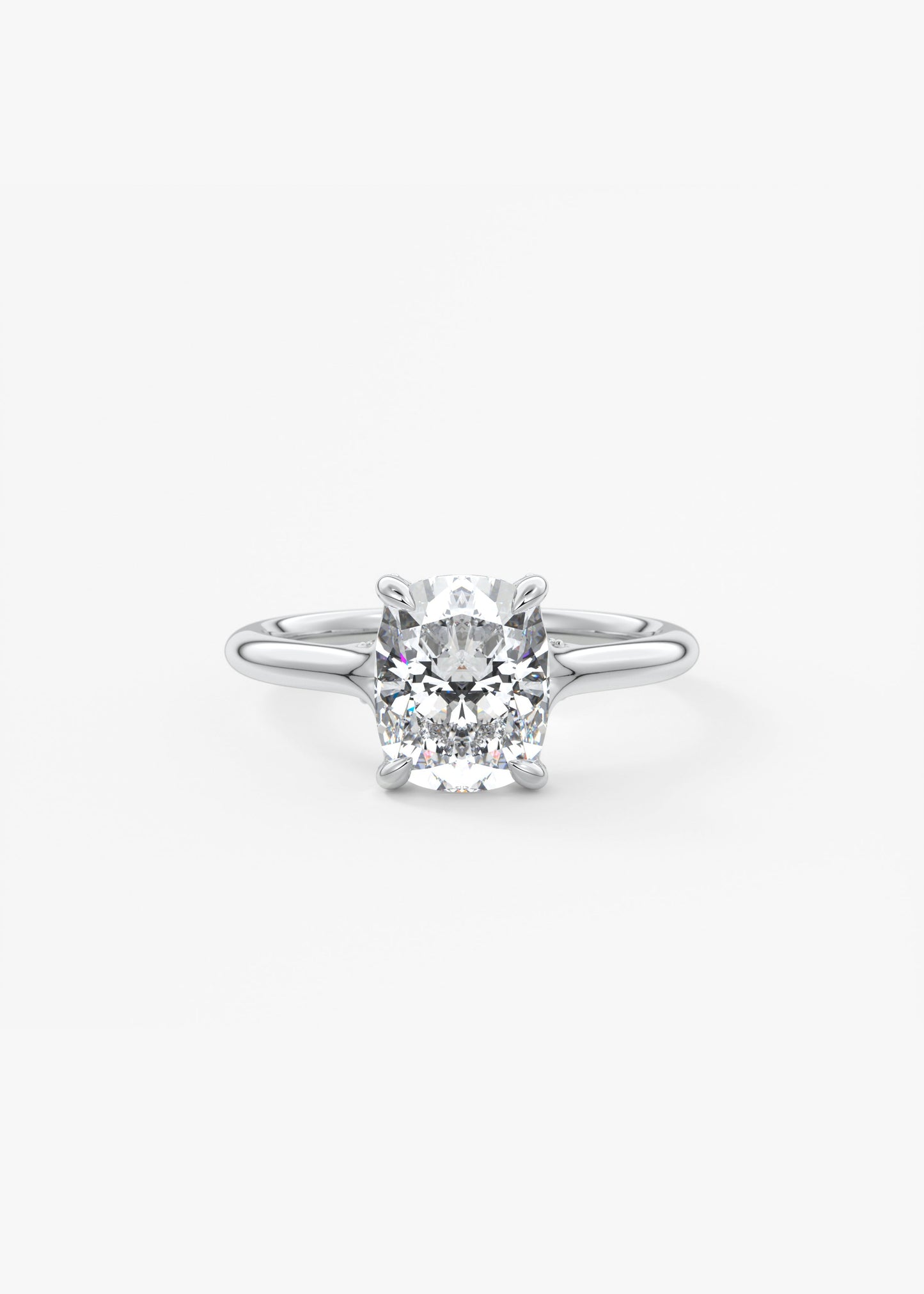 Oval Solitaire With Raised Basket Gallery Lab Grown Diamond Engagement Ring
