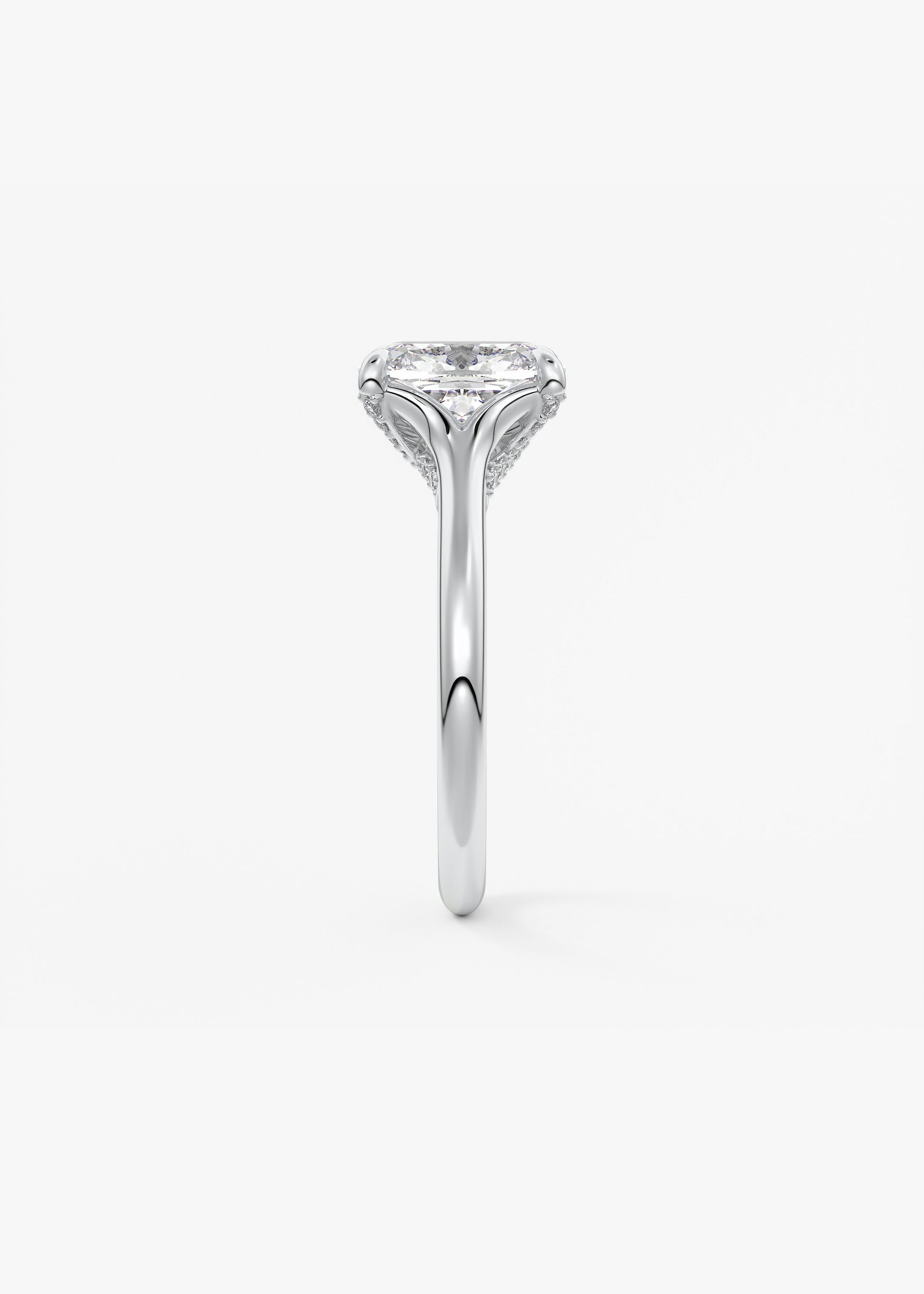 Oval Solitaire With Raised Basket Gallery Lab Grown Diamond Engagement Ring