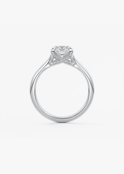 Oval Solitaire With Raised Basket Gallery Lab Grown Diamond Engagement Ring