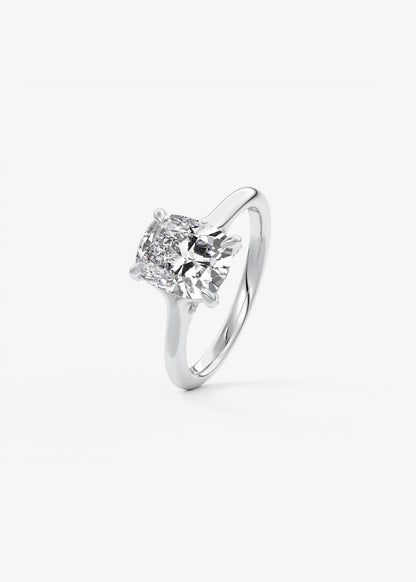 Oval Solitaire With Raised Basket Gallery Lab Grown Diamond Engagement Ring