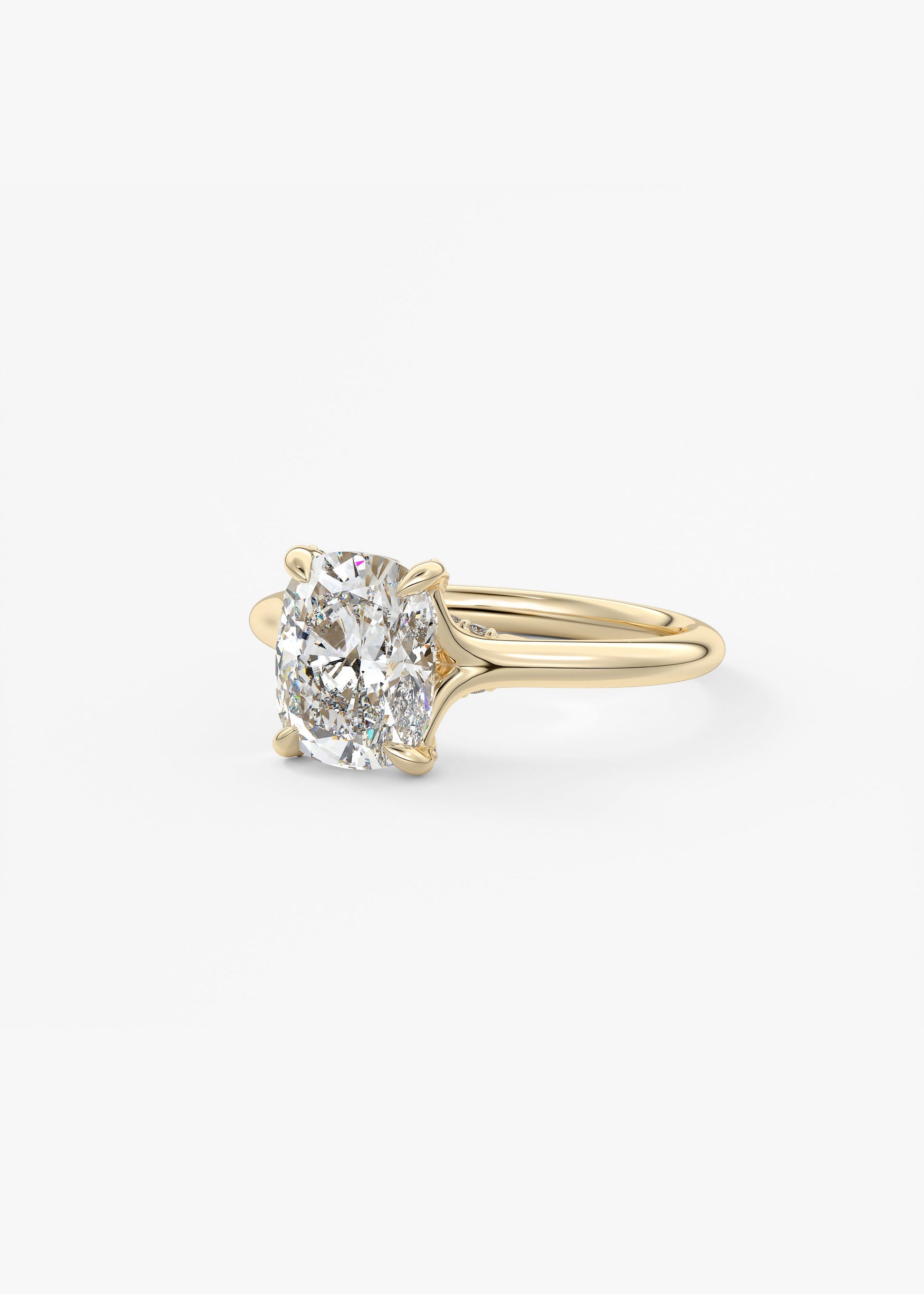 Oval Solitaire With Raised Basket Gallery Lab Grown Diamond Engagement Ring