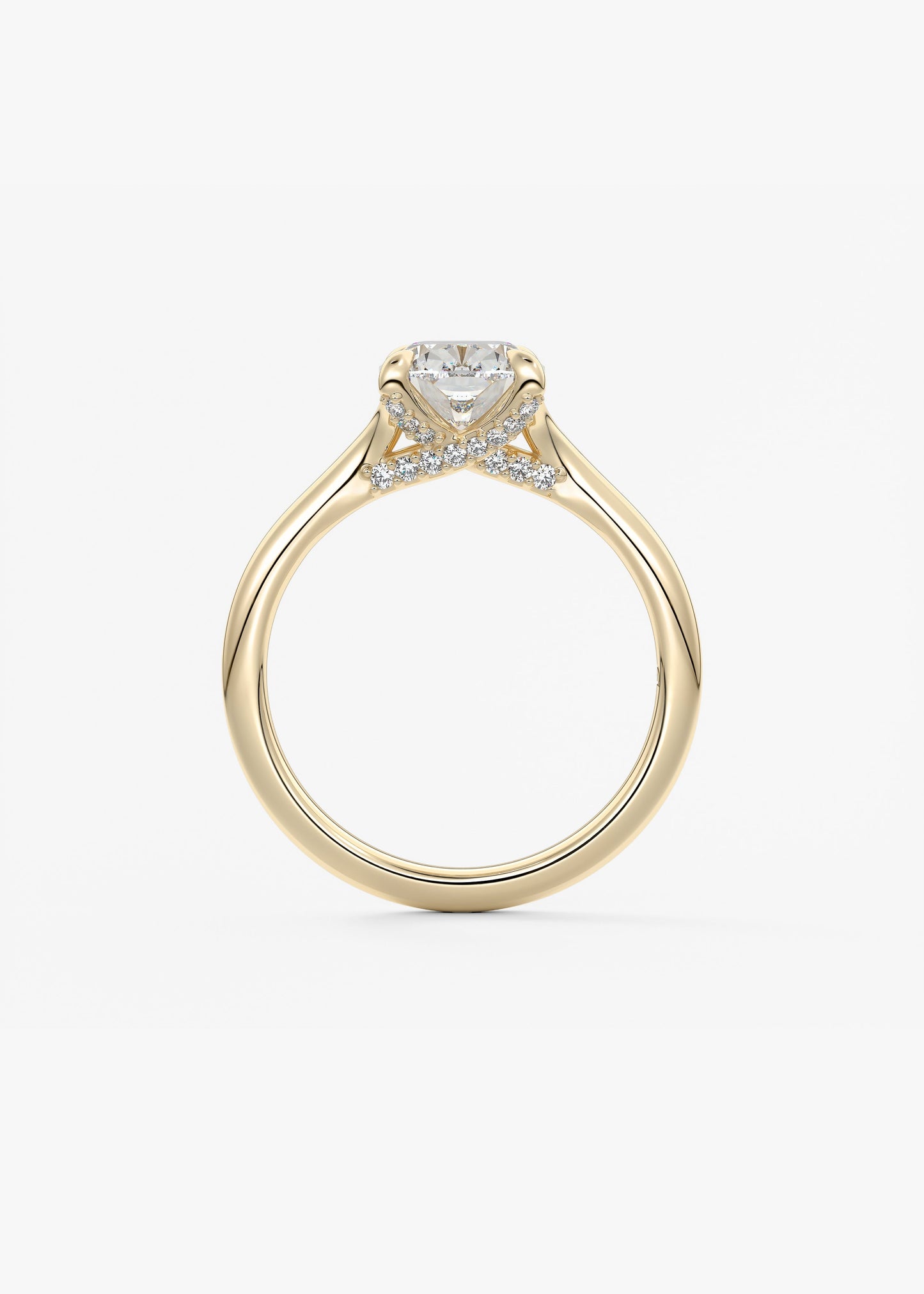 Oval Solitaire With Raised Basket Gallery Lab Grown Diamond Engagement Ring