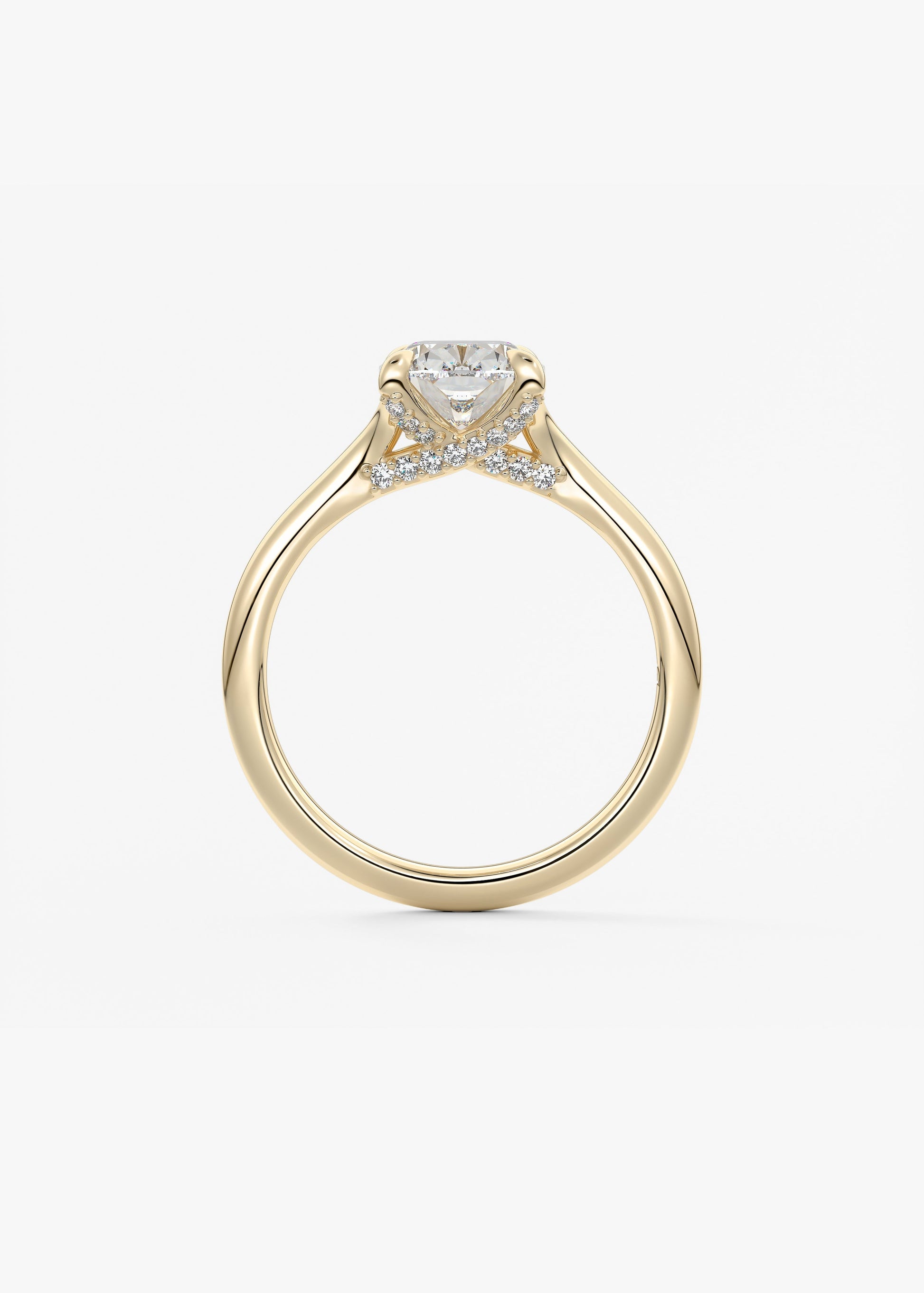 Oval Solitaire With Raised Basket Gallery Lab Grown Diamond Engagement Ring