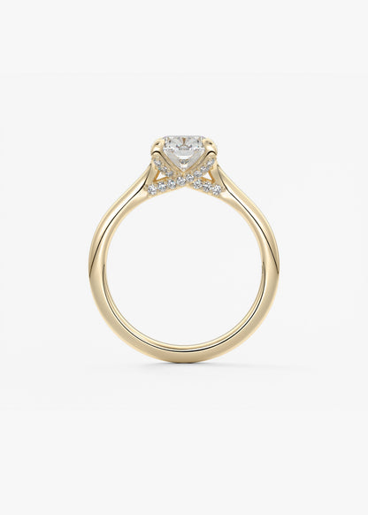 Oval Solitaire With Raised Basket Gallery Lab Grown Diamond Engagement Ring