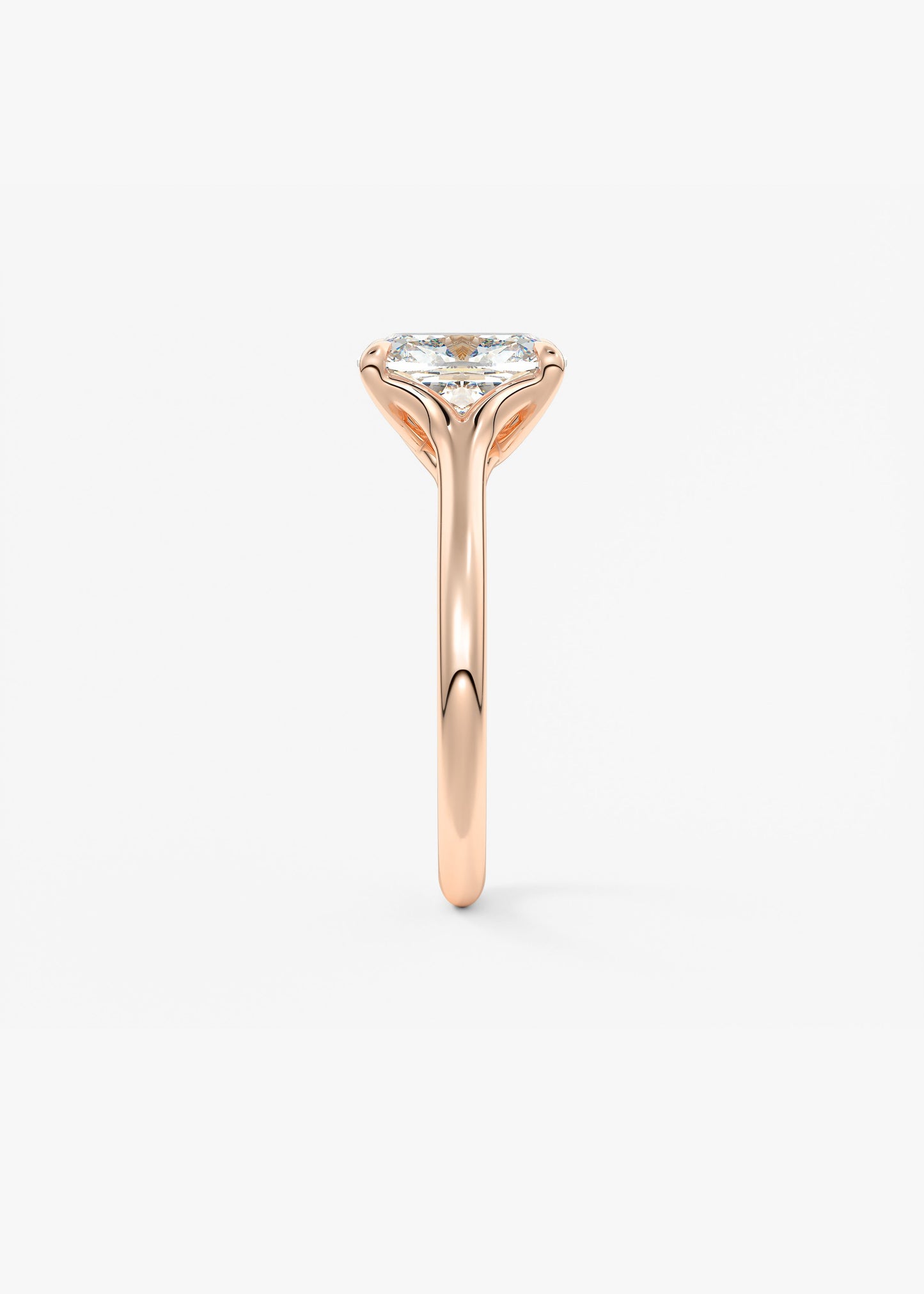 Oval Solitaire With Raised Basket Gallery Lab Grown Diamond Engagement Ring