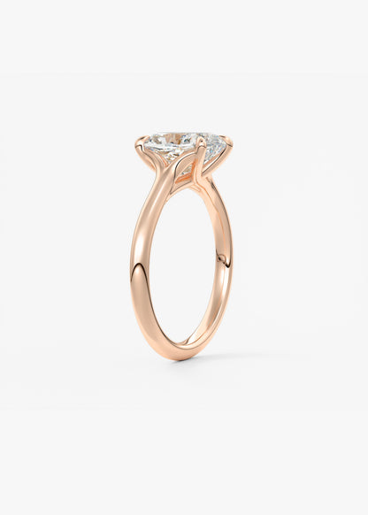 Oval Solitaire With Raised Basket Gallery Lab Grown Diamond Engagement Ring