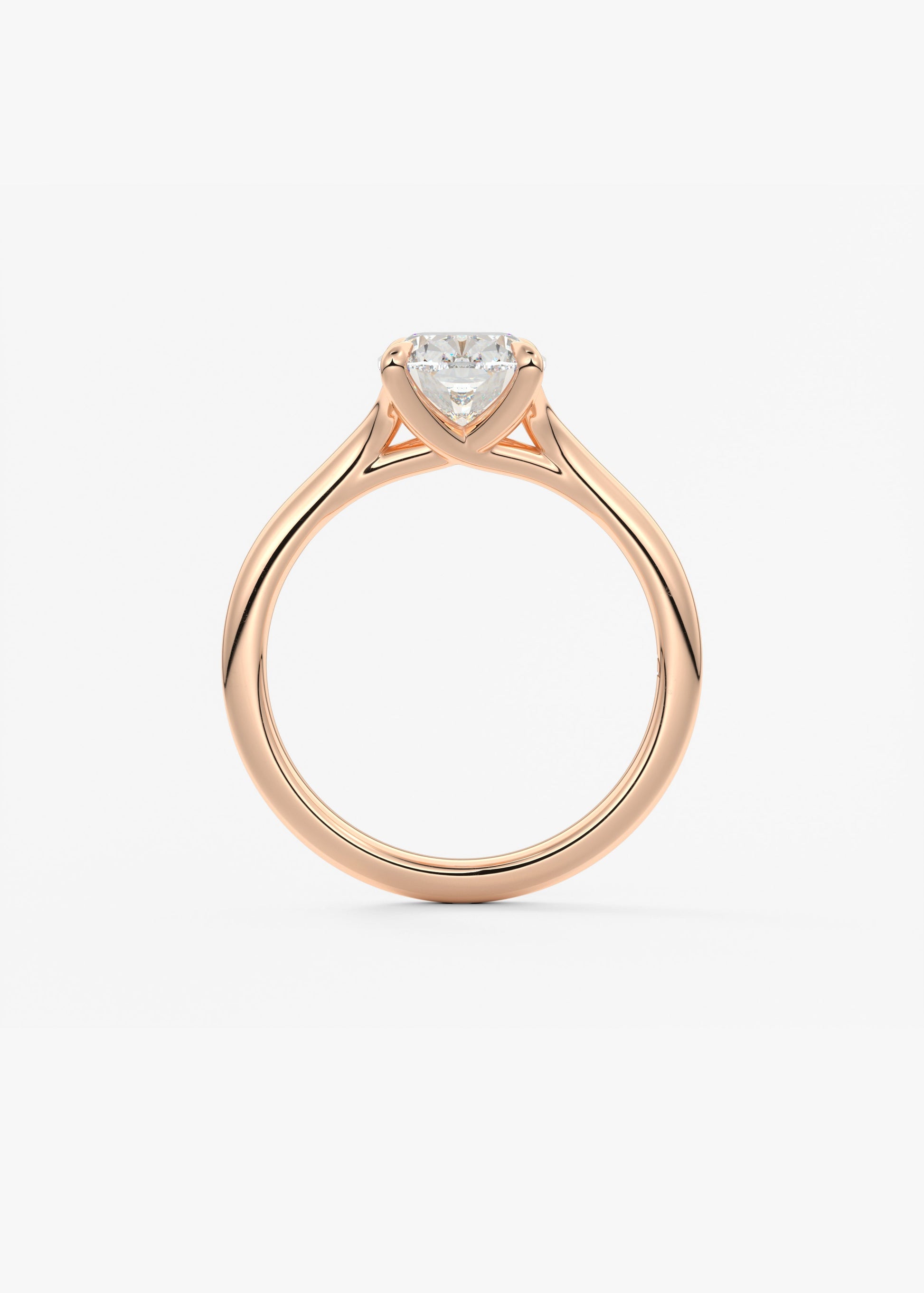 Oval Solitaire With Raised Basket Gallery Lab Grown Diamond Engagement Ring