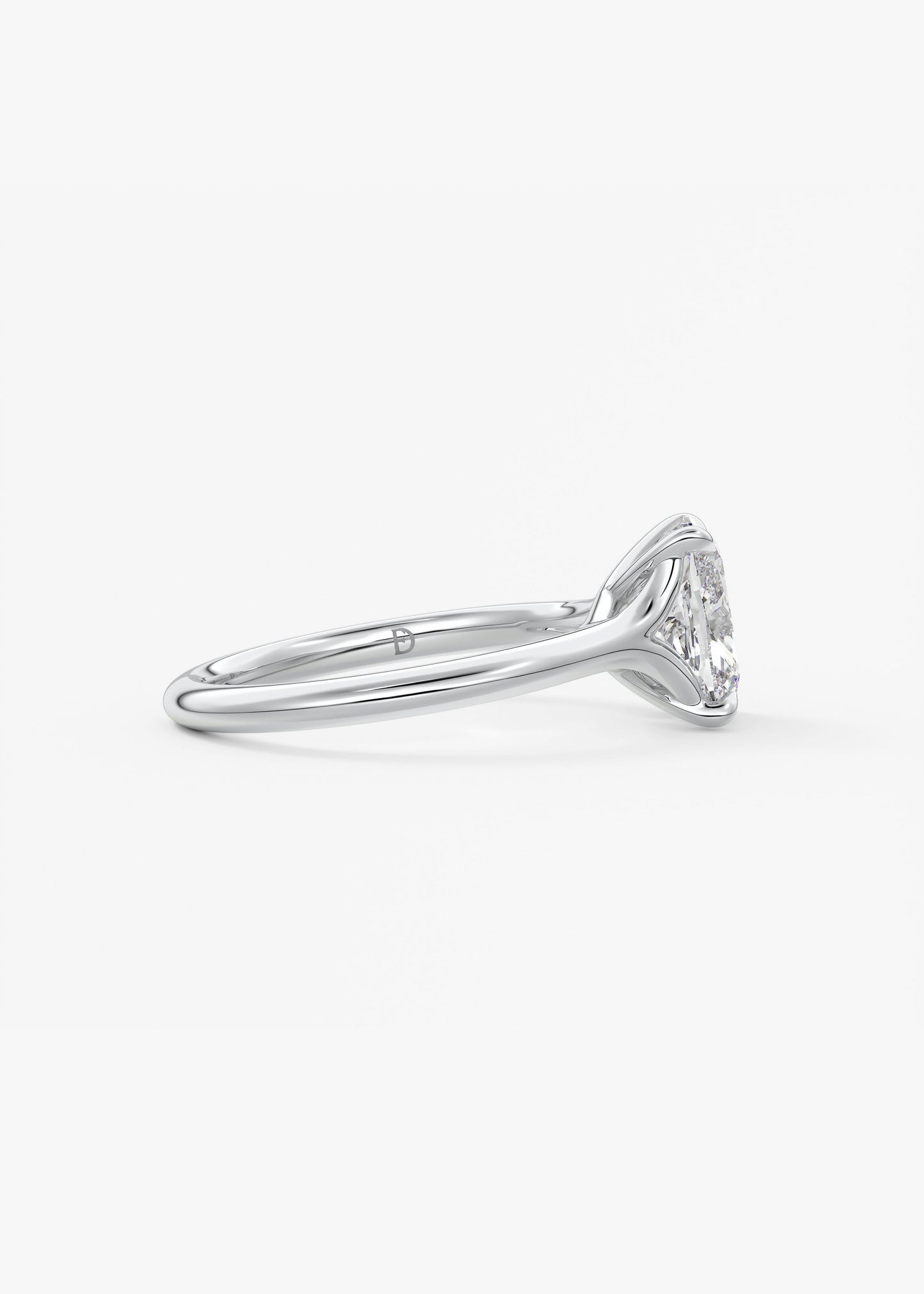 Oval Solitaire With Raised Basket Gallery Lab Grown Diamond Engagement Ring