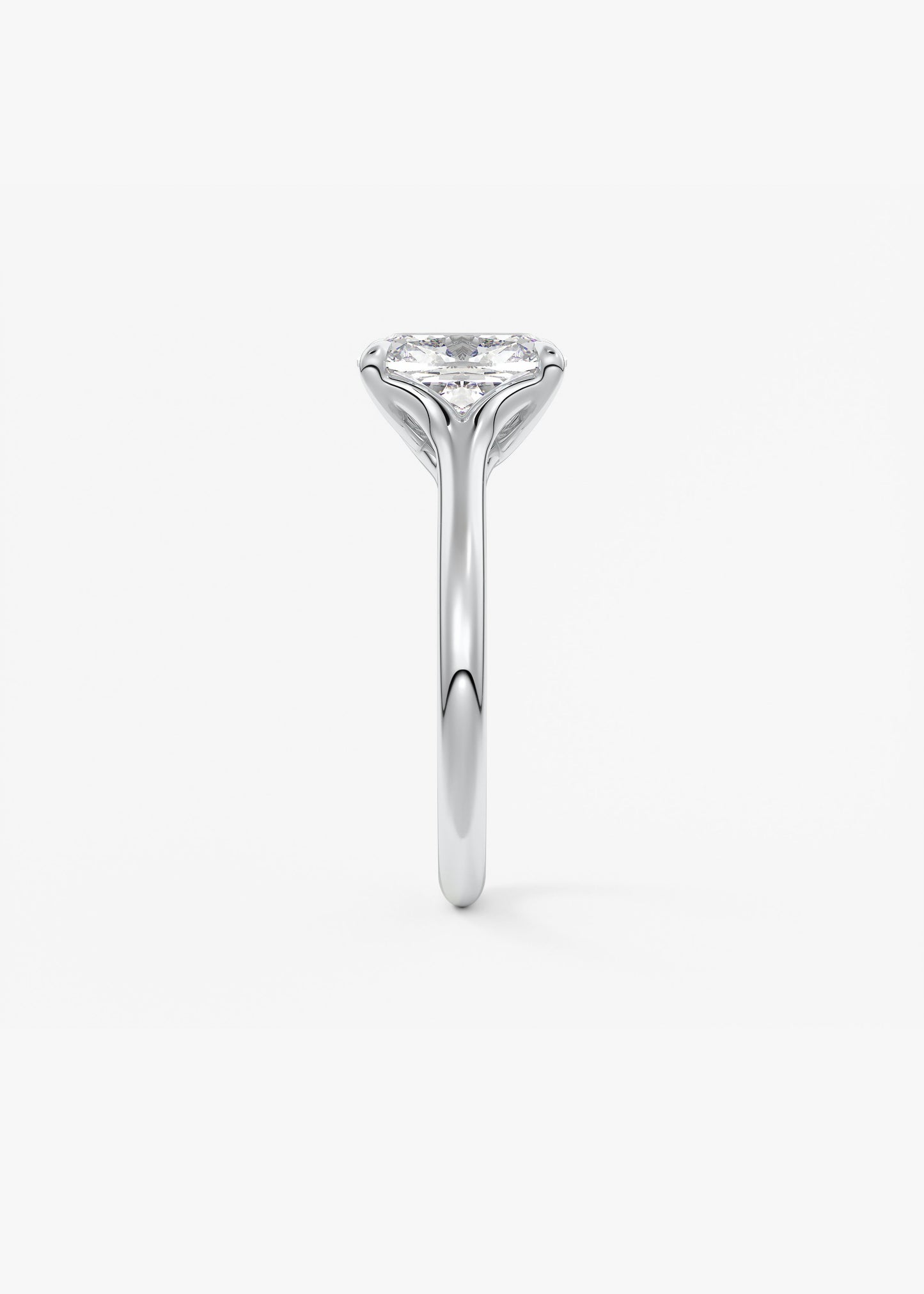 Oval Solitaire With Raised Basket Gallery Lab Grown Diamond Engagement Ring
