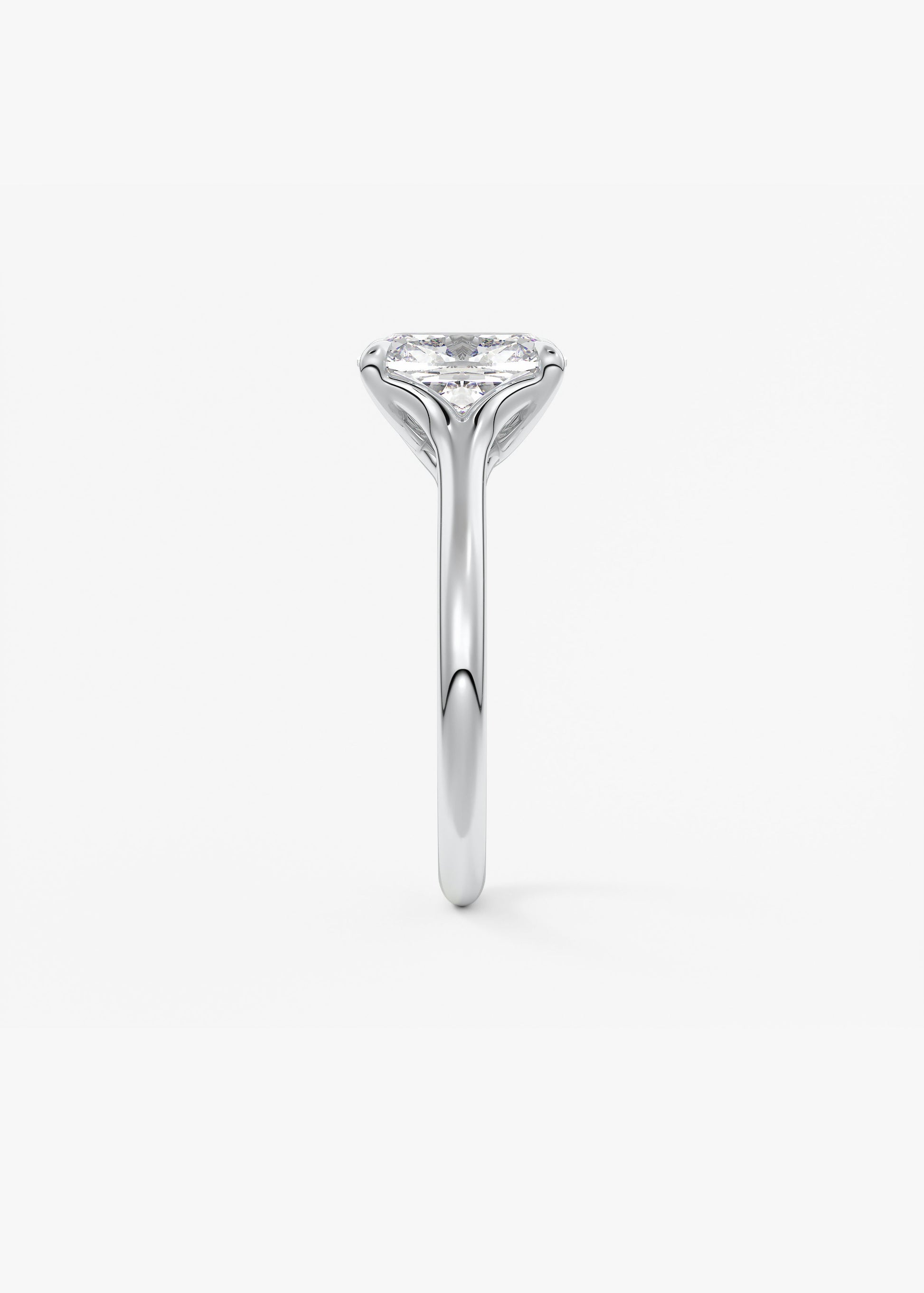 Oval Solitaire With Raised Basket Gallery Lab Grown Diamond Engagement Ring