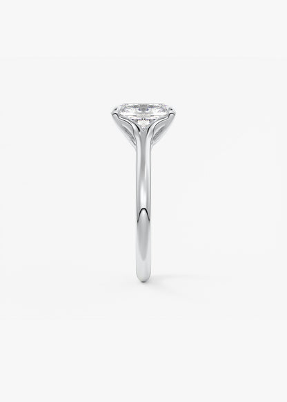 Oval Solitaire With Raised Basket Gallery Lab Grown Diamond Engagement Ring