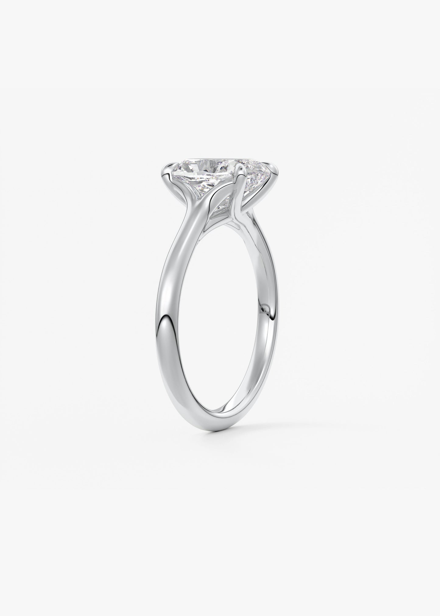 Oval Solitaire With Raised Basket Gallery Lab Grown Diamond Engagement Ring