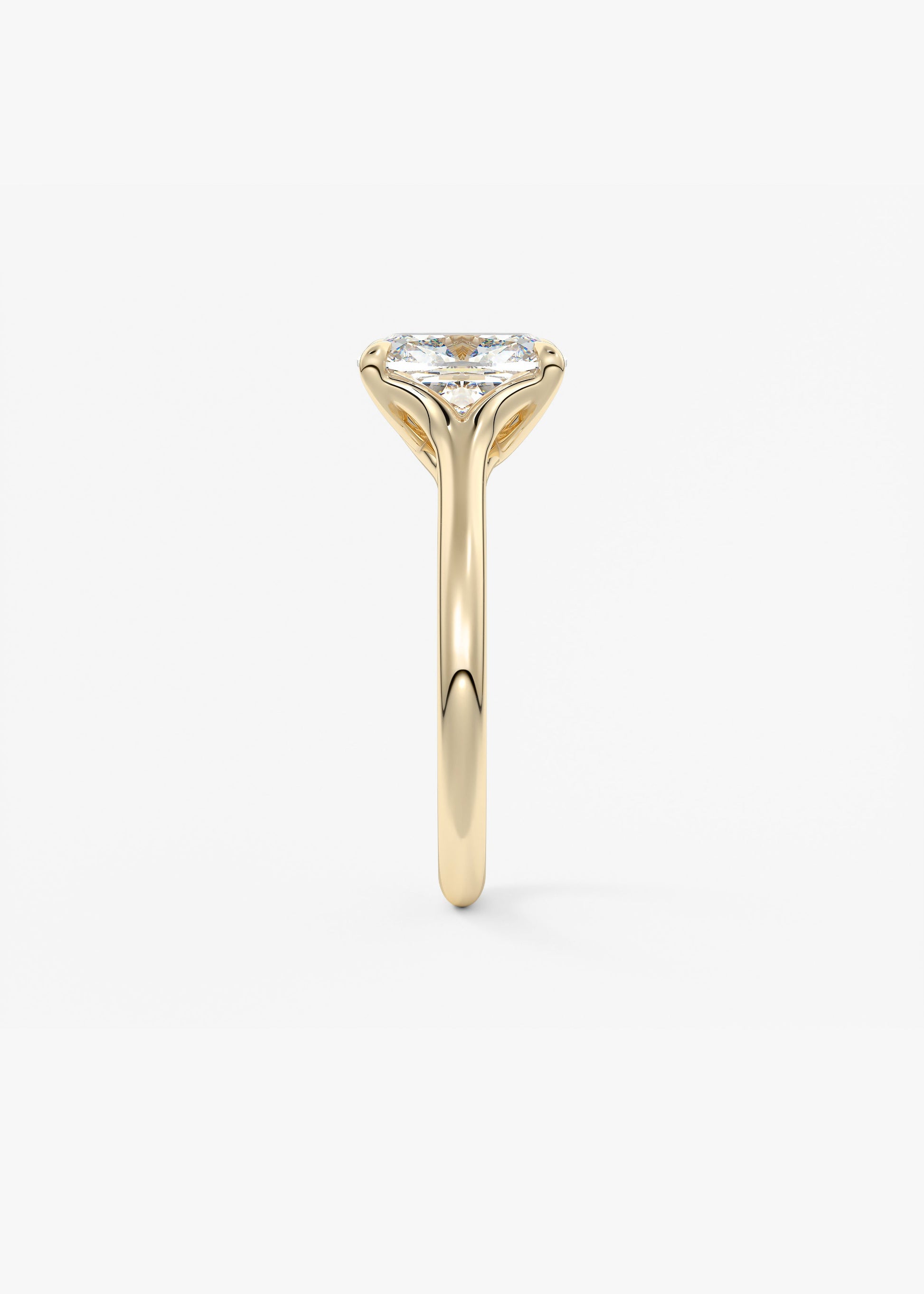 Oval Solitaire With Raised Basket Gallery Lab Grown Diamond Engagement Ring