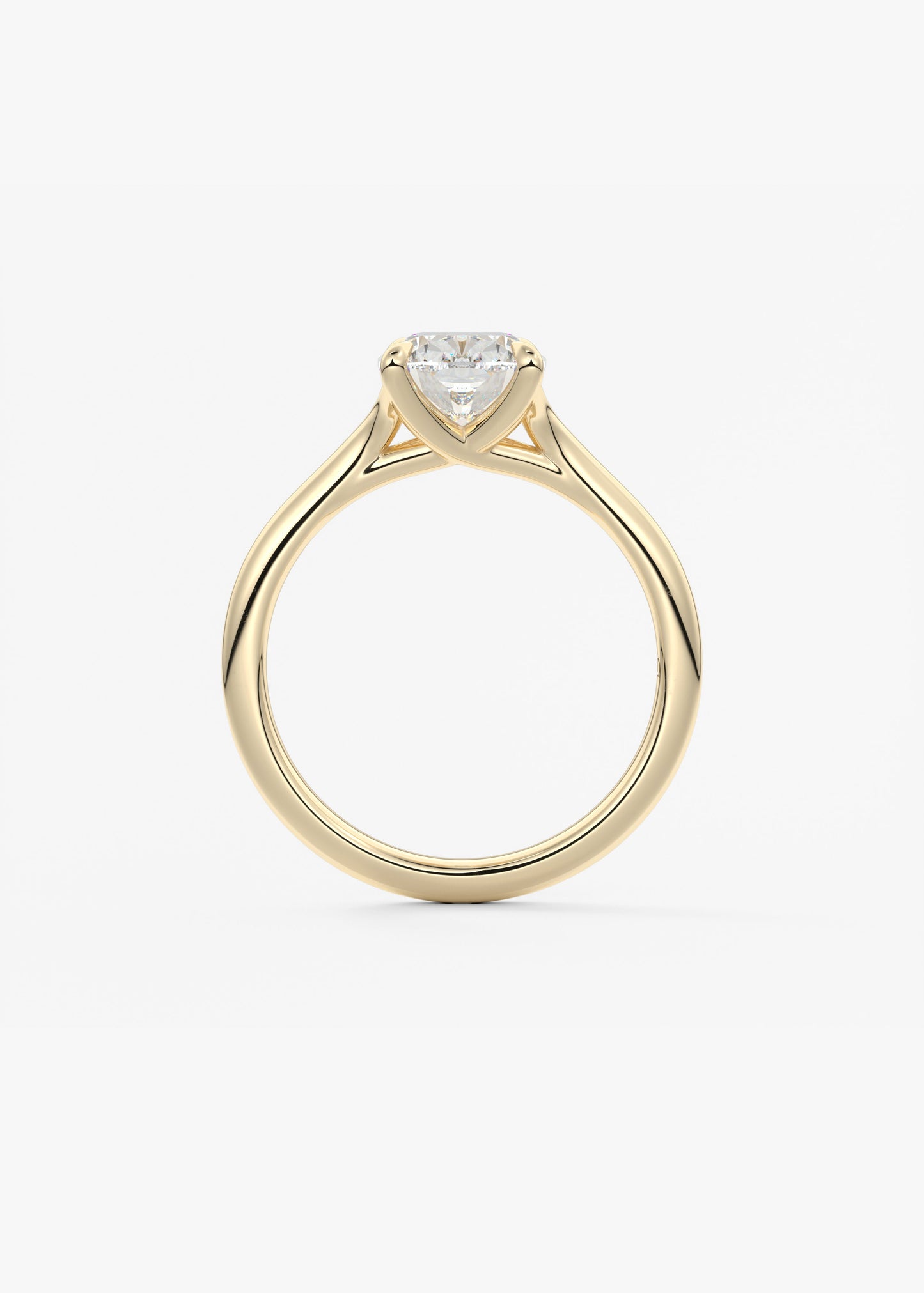 Oval Solitaire With Raised Basket Gallery Lab Grown Diamond Engagement Ring